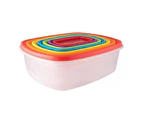 Scullery Fresh Prep Plastic Set of 7 Nest Storage Containers Multicolour