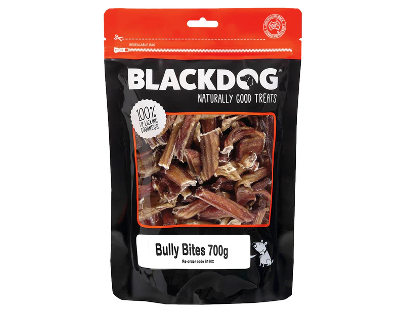 Blackdog Bully Bites Pet/Dog Beef Liver Dental Training Chews Dried Treat 700g