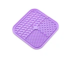 Shlurp Multi-Texture Lick Mat with Suction Back (Purple) - 20x20cm
