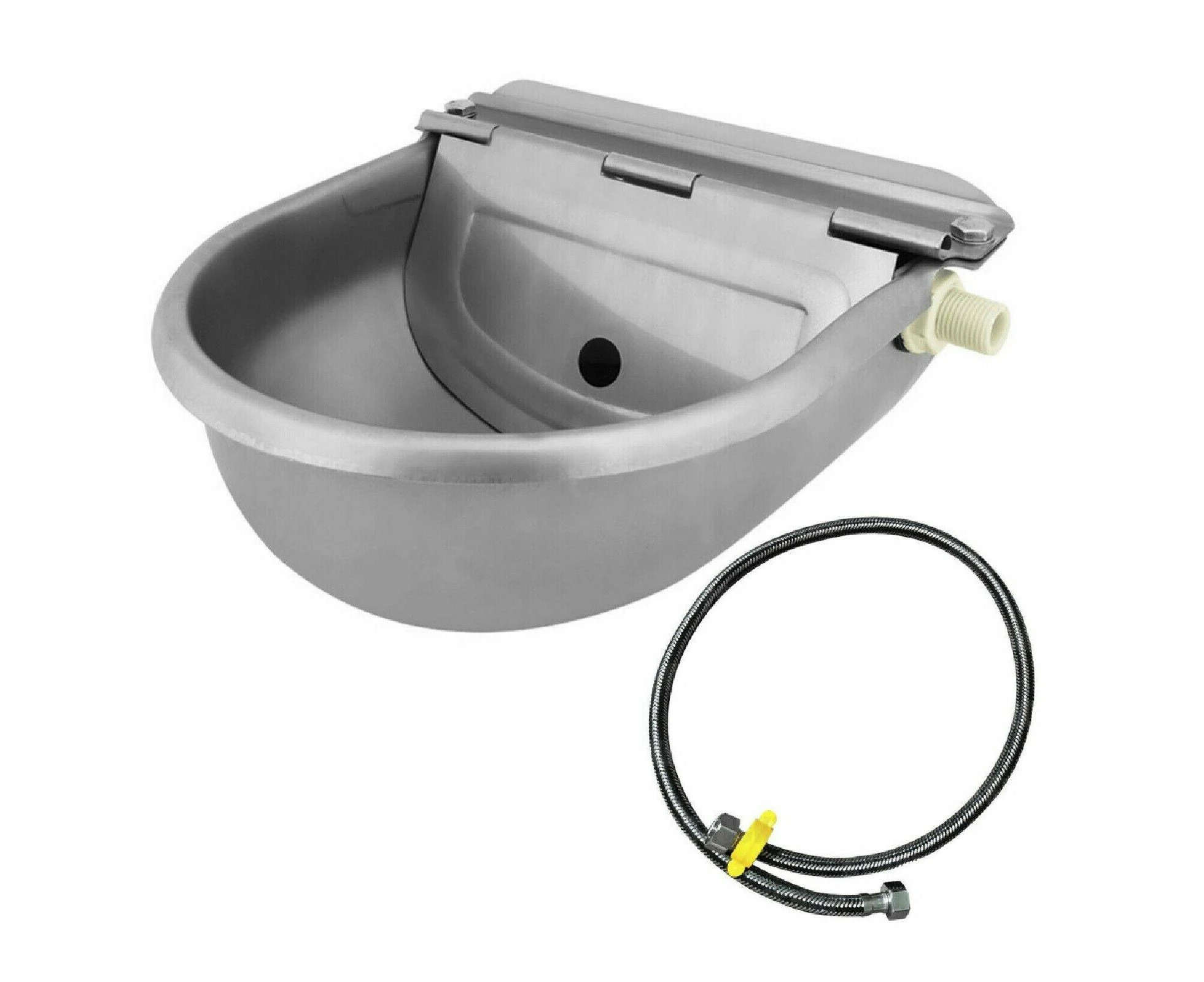 Stainless Pipe Water Trough Bowl Auto Drinking For Dog Horse Chicken Auto Fill