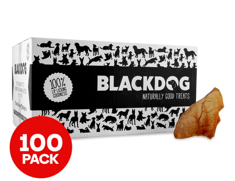 Blackdog Pig Ears Dog Treats 100pk