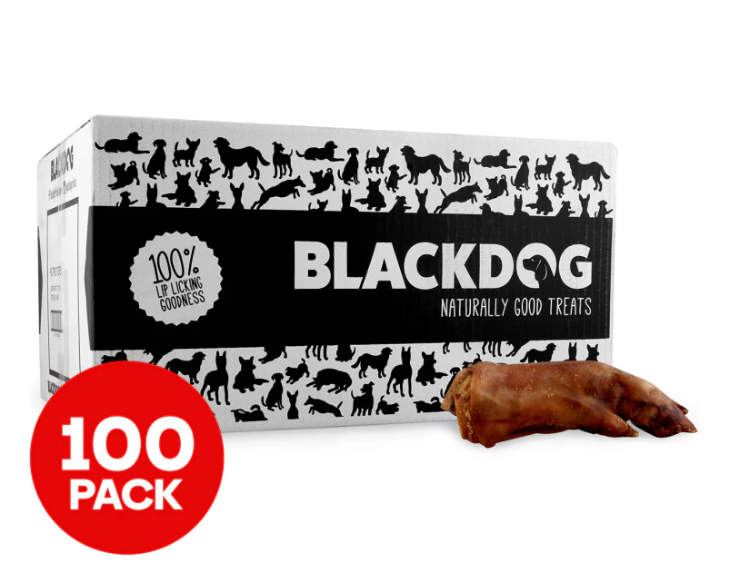 Blackdog Pig Trotters Dog Treat 100pk