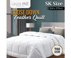 Laura Hill 700GSM Goose Down Feather Comforter Doona - Super King