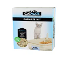 Catmate Cat Litter Kit w/ Tray Extra Base & Scoop Biege 5 Piece Set - Biege