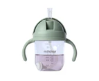 Mininor Baby/Infant 220ml Tritan Straw Bottle Water/Juice Drink Cup Seal Grey