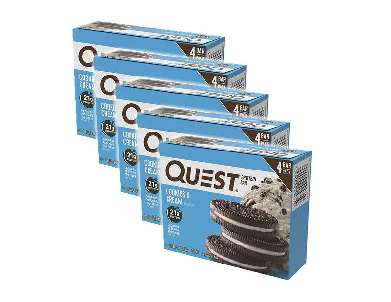 20x Quest Cookies And Cream 60g Protein Bars Gym/Training Health/Fitness Food