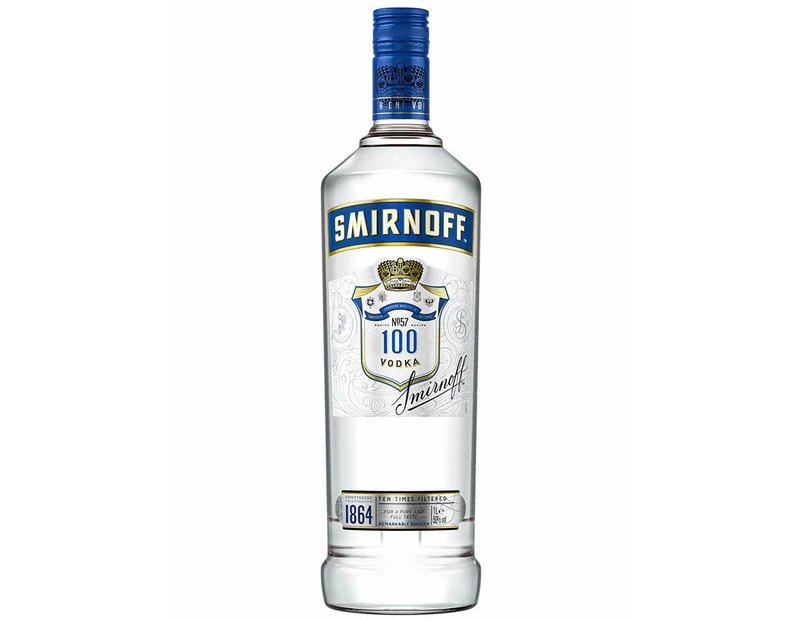 Smirnoff Blue Label 100 Proof Export Strength Vodka 1l