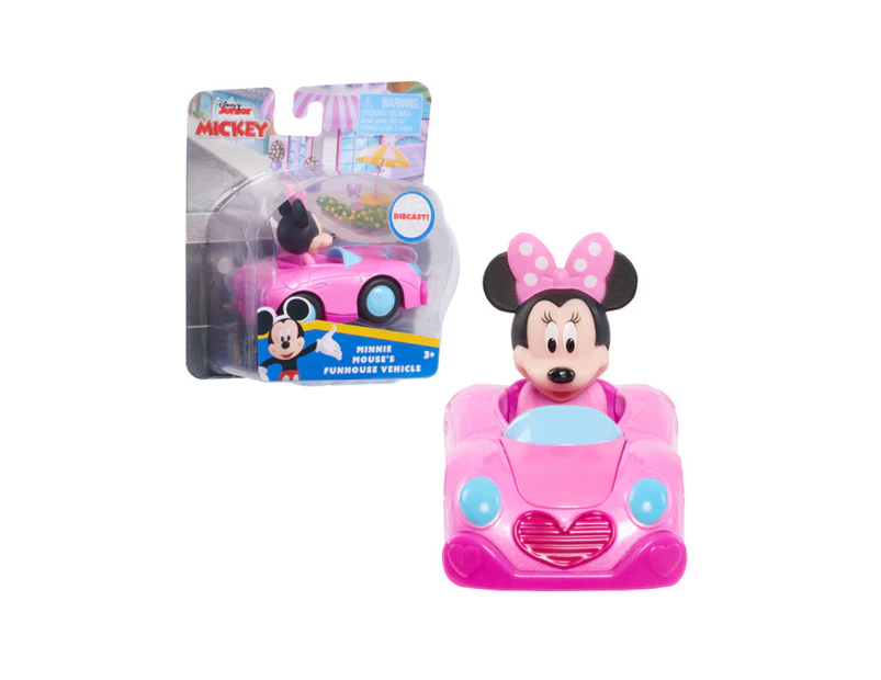 Disney Junior Mickey Minnie Mouse Diecast Toy Funhouse Vehicle Car Kids Toy 3y+