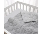 Living Textiles 100% Cotton Reversible Baby Jersey Cot Comforter Grey 95x110cm