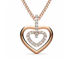 Heart Necklace Embellished With SWAROVSKI® Crystals