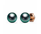 Purity Pearl Stud Earrings Embellished with Swarovski®  Crystal Iridescent Tahitian Look Pearls