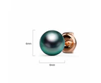 Purity Pearl Stud Earrings Embellished with Swarovski®  Crystal Iridescent Tahitian Look Pearls