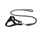 Pet Dog Collar Lead Training Leash Safety Collars S M L Halter Nylon - Black