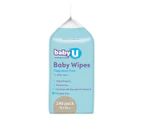 BabyU Baby Wipes Fragrance Free 240pk