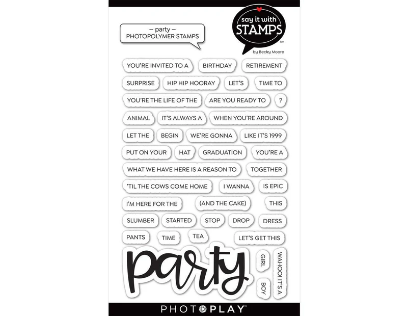 PhotoPlay Say It with Stamps Party Stamp
