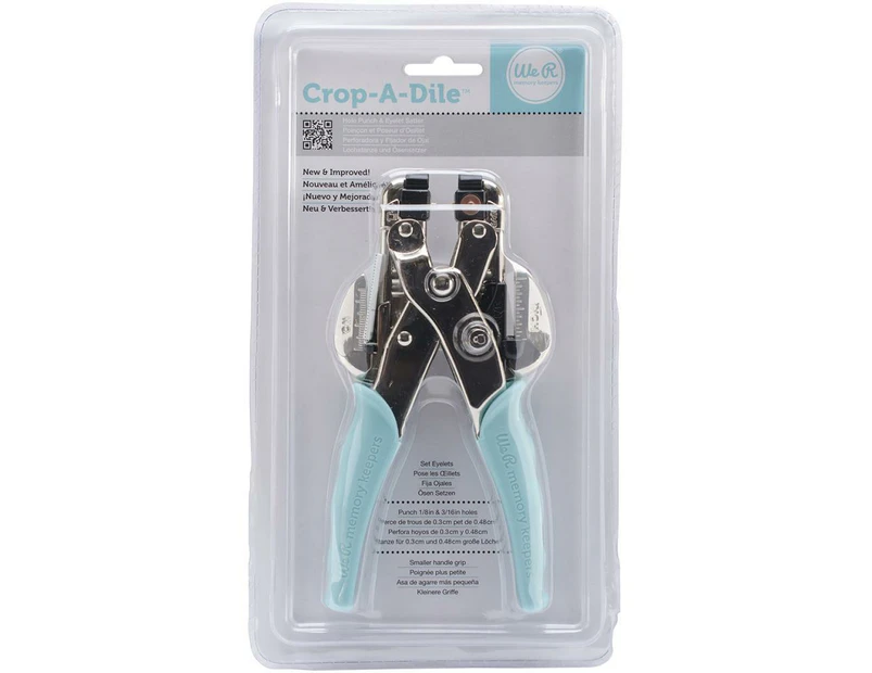 We R Memory Keepers Crop-A-Dile Hole Punch & Eyelet Setter Aqua