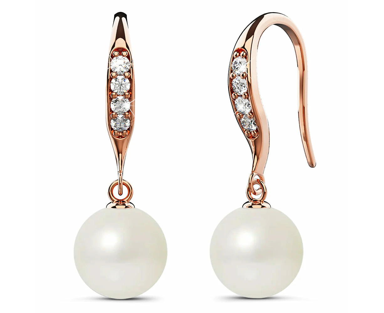 Chivalry Pearl Drop Earrings Embellished with SWAROVSKI® Crystal Pearls