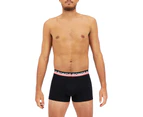 Mens Bonds Stretchables Everyday Trunks Underwear Black With Pink Band Cotton/Elastane - Black with Pink Band (HFD)