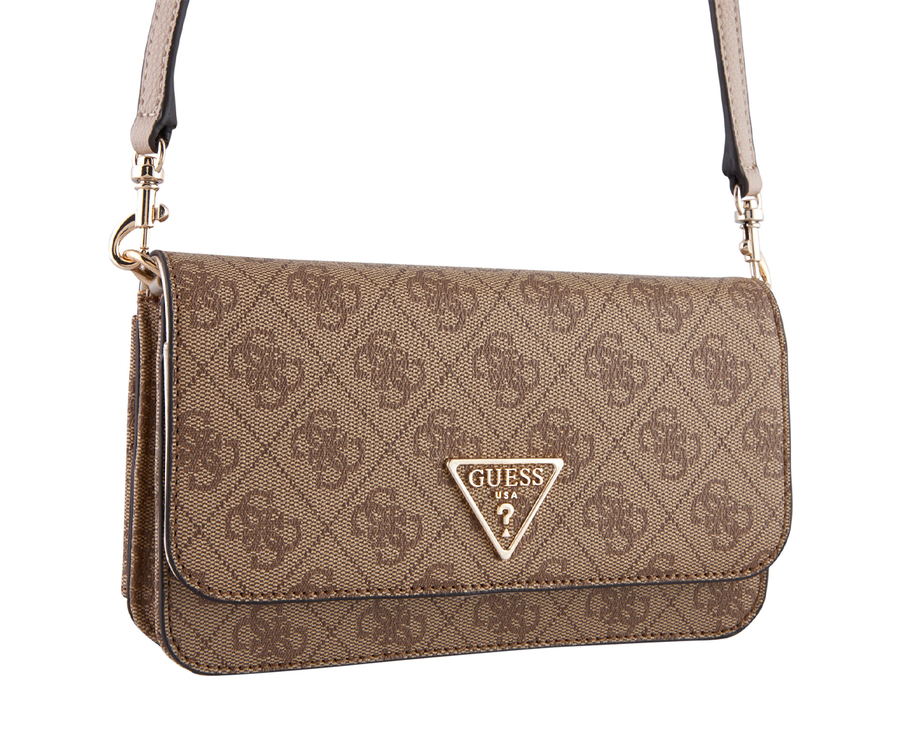 Guess Womens Noelle Dove Logo Pouch Cross-body Bag