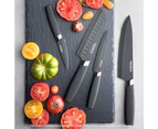 Soffritto 3 Piece Antibacterial Stainless Steel Santoku Knife Set Gold
