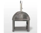 Freestanding Wood Fired Pizza Oven - Large Stainless Steel Portable