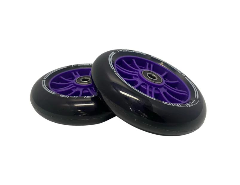 I-GLIDE Front Wheels for 3 Wheel Scooter Purple