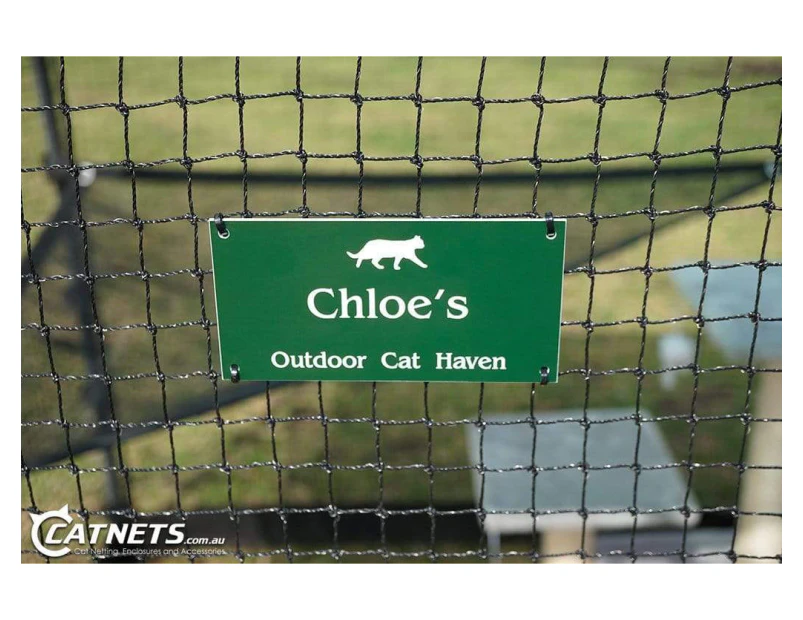 Custom Engraved PVC Cat Name Plaque, Cat Nets