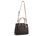 GUESS Noelle Girlfriend Satchel Bag - Brown Logo