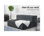 S.E. Folding Mattress Sofa Lounge Foam Chair with Fabric Cover King Single