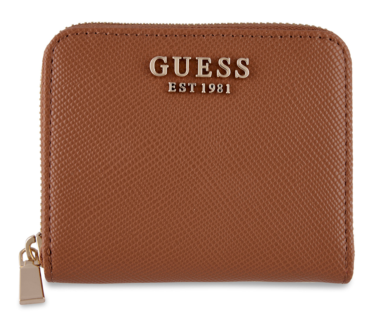  GUESS womens Laurel Small Zip Around Wallet, Brown