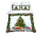 Christmas 3pcs Bedding Set Double Queen King Size Quilt Cover Pillowcases Set Xmas Trees Elk Duvet Cover Printed Christmas Decor - Christmas Tree