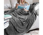 Flannel Blanket Soft Warm Throw Blanket - Grey