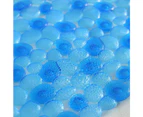 Non-Slip Bath Mat Shower Mats PVC Bathroom Bathtub Suction Mat Floor - Blue