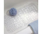 Non-Slip Bath Mat Shower Mats PVC Bathroom Bathtub Suction Mat Floor - White