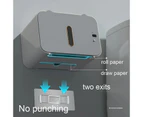 Induction Automatic Paper Out Paper Tissue Box  Smart Wall Mounted Toilet Paper Holder No Punching Bathroom Toilet Roll HolderNo induction Gray