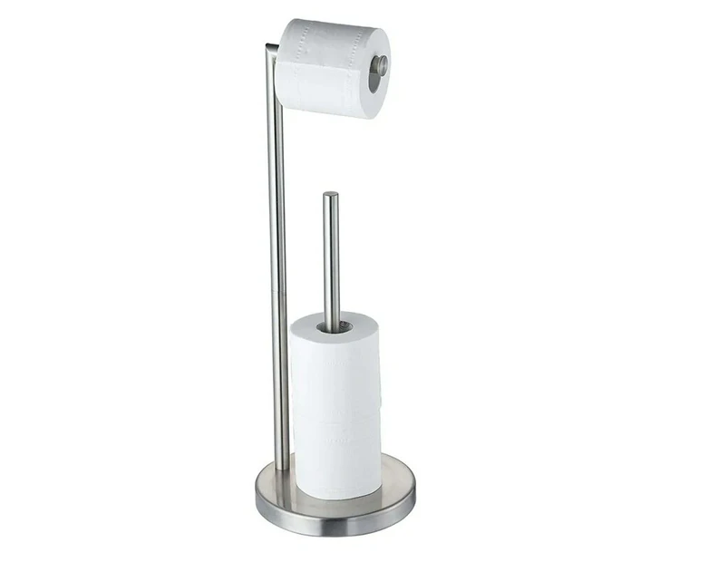 Freestanding Toilet Paper Holder Stand with Reserve, Stainless Steel Tissue Holder, Toilet Paper Stand for BathroomYellow