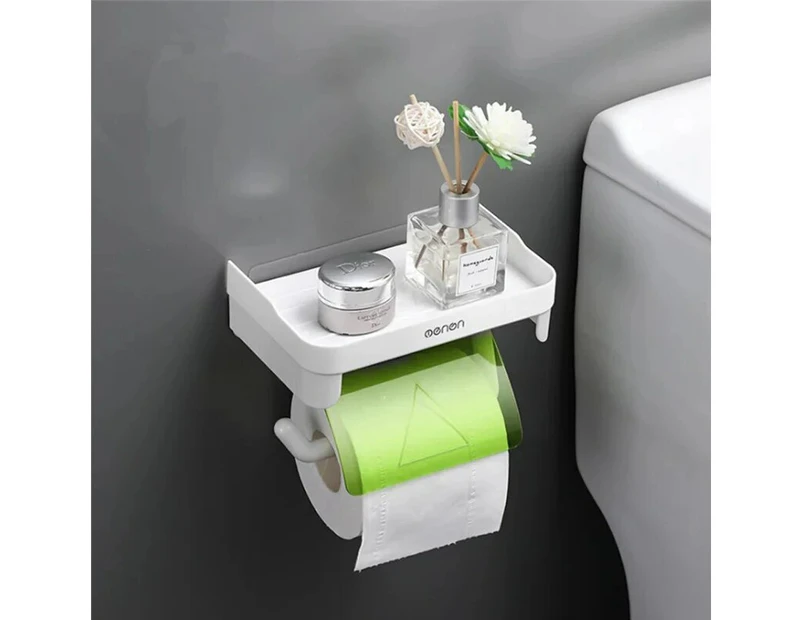 Creative Toilet Paper Roll Holder Shelf for Phone to Toilet Multi-function 3 Colors Phone Holder Stand Bathroom AccessoriesGreen