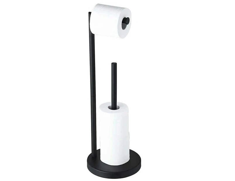 Freestanding Toilet Paper Holder Stand with Reserve, Stainless Steel Tissue Holder, Toilet Paper Stand for Bathroomas shown
