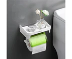 Creative Toilet Paper Roll Holder Shelf for Phone to Toilet Multi-function 3 Colors Phone Holder Stand Bathroom AccessoriesGrey
