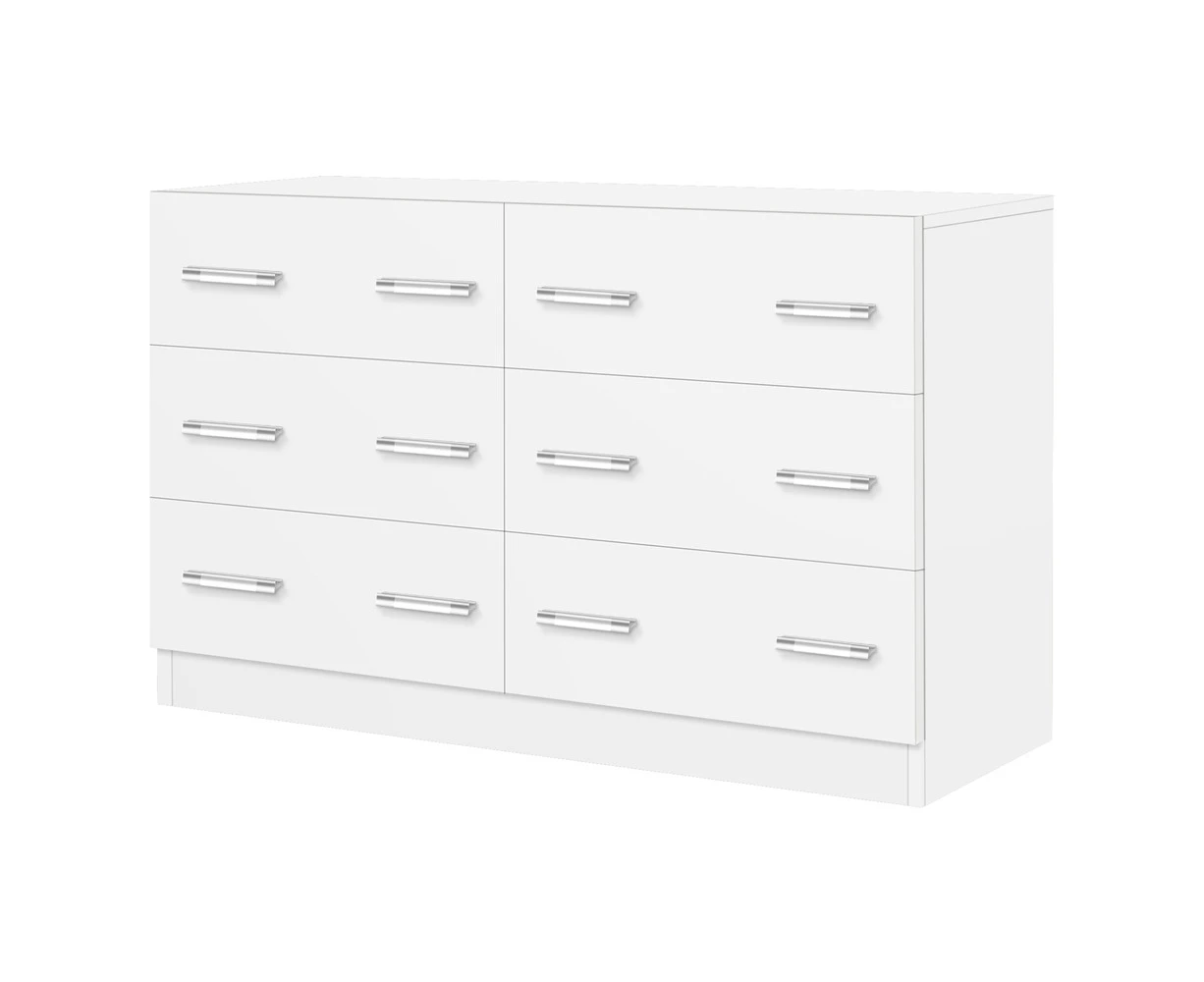 ALFORDSON 6 Chest of Drawers Hamptons Dresser Storage Cabinet Tallboy White