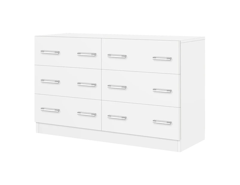 ALFORDSON 6 Chest of Drawers Hamptons Dresser Storage Cabinet Tallboy White