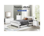 ALFORDSON 5 Chest of Drawers Hamptons Storage Cabinet Dresser Tallboy White