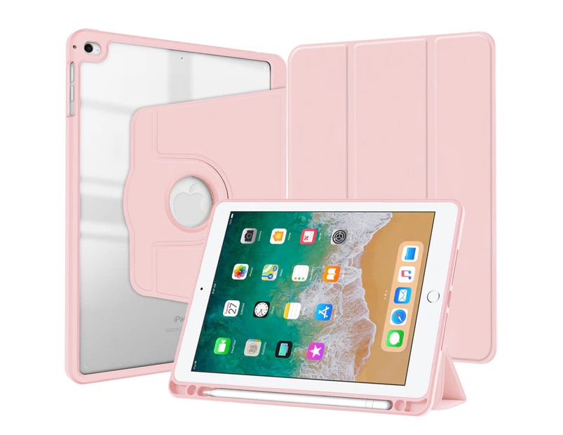 MCC iPad Air 2 (2014) 360 Rotate Case Cover Pencil Holder Apple Air2 [Pink]