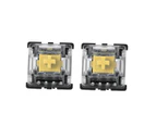 10PCS Gateron Yellow Switch  50g Linear Axis Smooth Switches 3Pins Transparent - Yellow