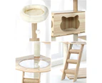 Alopet Cat Tree Scratching Post Scratcher Tower Wood Condo House Beds Furniture - Beige