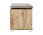 Groove Furniture Arlington Hallway Bench Cube Unit 129cm, Grey Oak