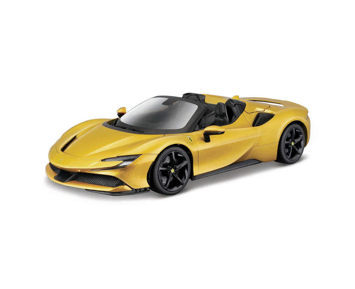 Bburago 1:18 Scale Ferrari SF90 Spider Model Car Display Vehicle Kit 3y+ Yellow