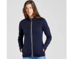 DECATHLON WEDZE Wedze 500 Warm Women's Fleece Ski Jacket - Merino Wool - Navy/White