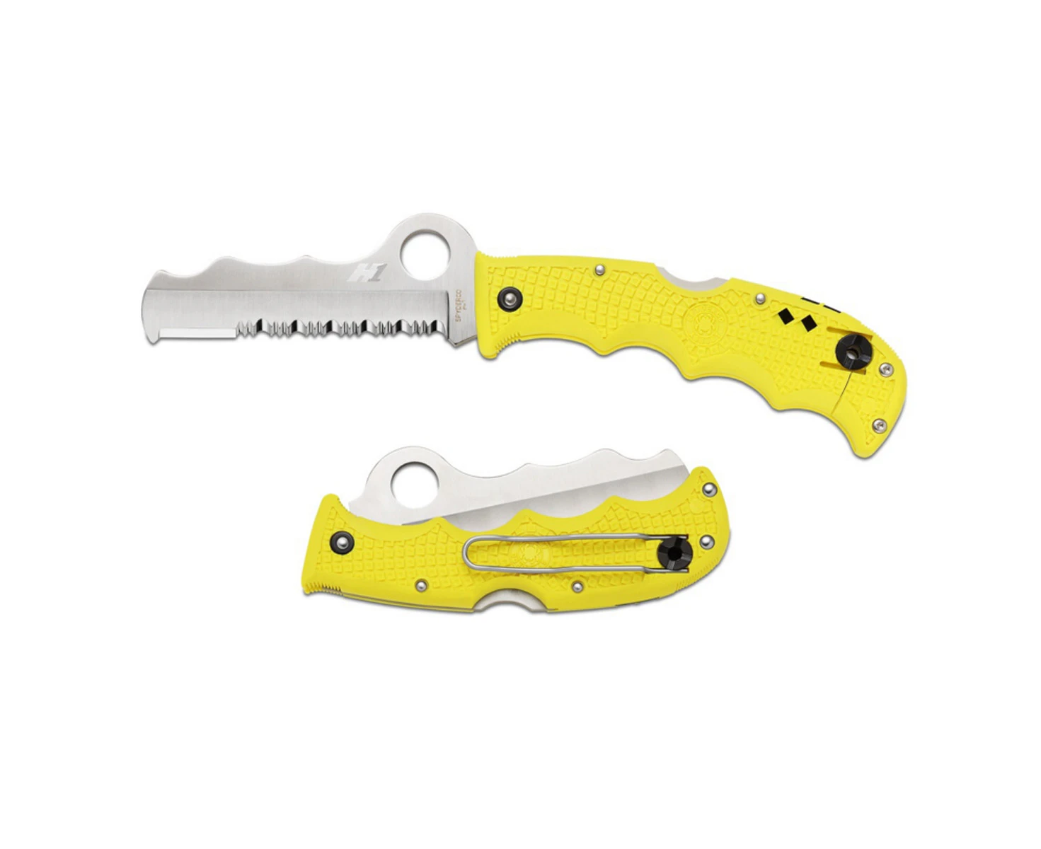 Spyderco Assist Salt Lightweight Yellow-Combo Bl Carbide Tp - Yellow