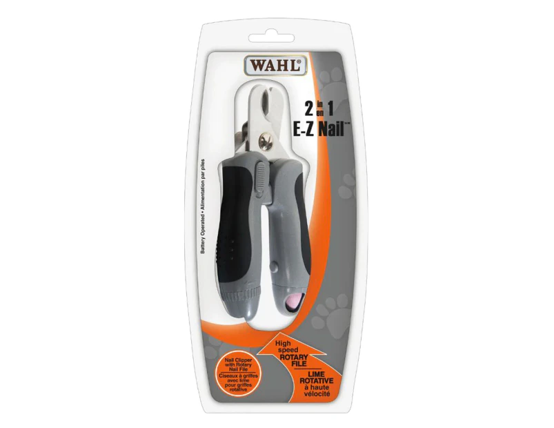 Wahl 2 in 1 E-Z Nail Clipper & Filer Battery Operated for Pets